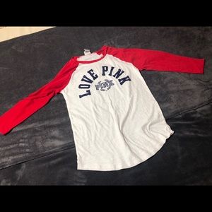 VICTORIA’S SECRET PINK BASEBALL TEE